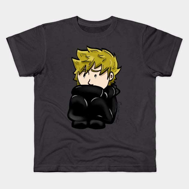 Sad Roxas Kids T-Shirt by SeaglassSorcery